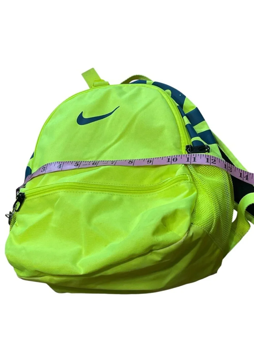 Nike Just Do It Neon Yellow Backpack 100% Polyester With Adjustable Straps & Dua